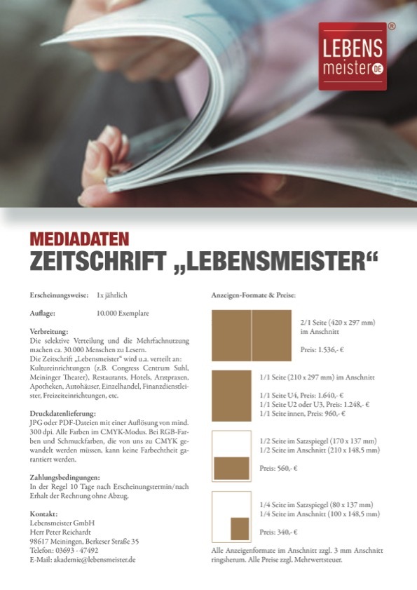 Anzeige LM Zeitschrift Doppelseite (420 x 297mm) im Anschnitt